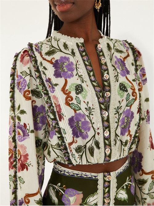 Rococo Shirt FARM RIO | 344234ROCOCOFLOWERSCREAM26091